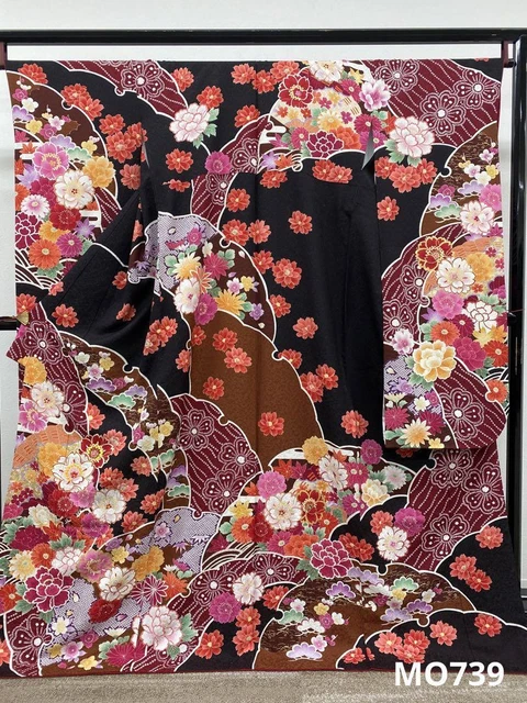 Furisode Japanese Kimono Kimono Gorgeous Embroidery Gold Long Sleeves
