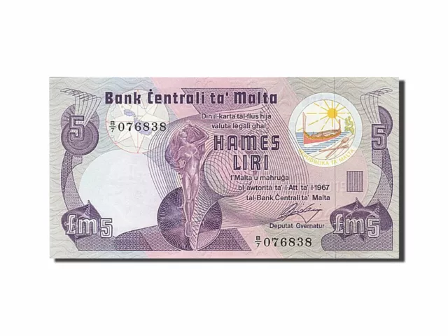 [#261544] Banknote, Malta, 5 Liri, 1979, 1979, KM:35a, UNC(65-70)
