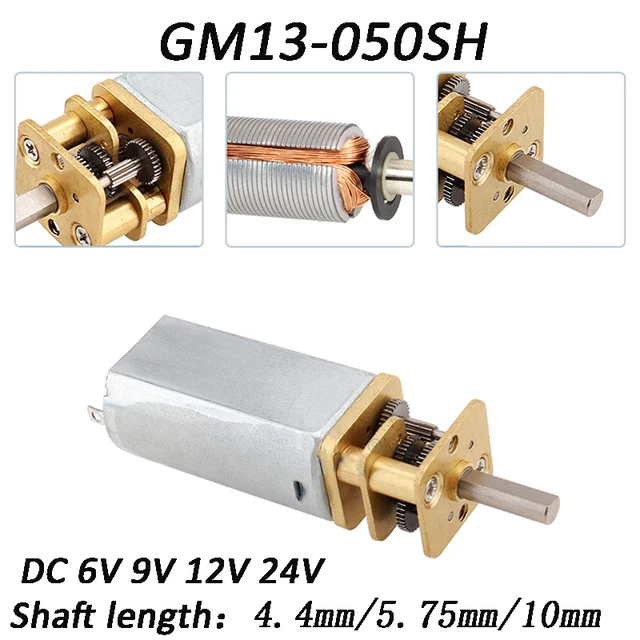 Permanent Magnet Gearmotor GM13-050SH Reversible DC 6V 9V 12V 24V Reducer Motor
