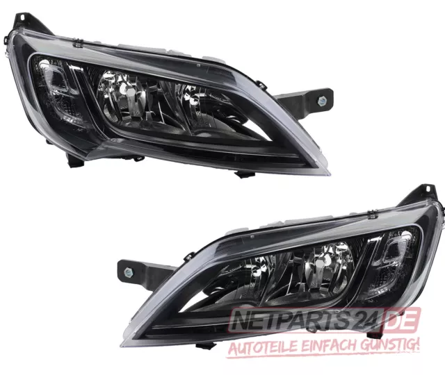 Scheinwerfer Halogen passend für Fiat Ducato 250 251 14- schwarz H7 H7 Lin. Rec.