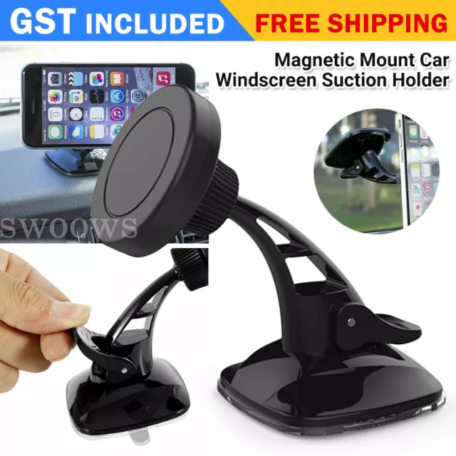 Magnetic Windscreen Rotating Car Phone Holder Suction Cup Mount GPS Stand