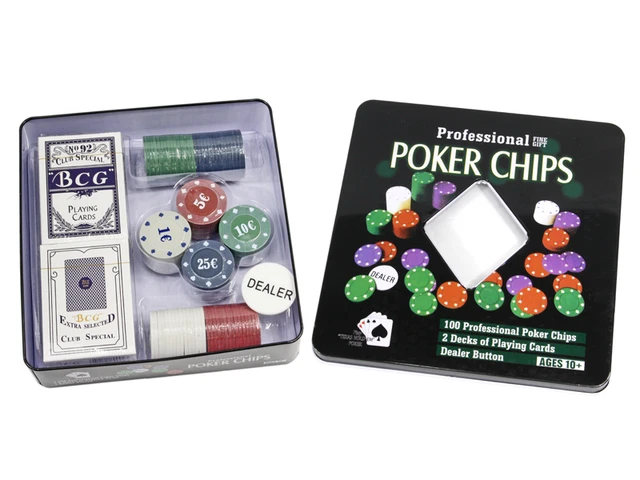 Set Poker Metallico Con 200 Fiches, 2 Mazzi, Pulsante Dealer E Tappetino - Gioco Completo - Foto 6