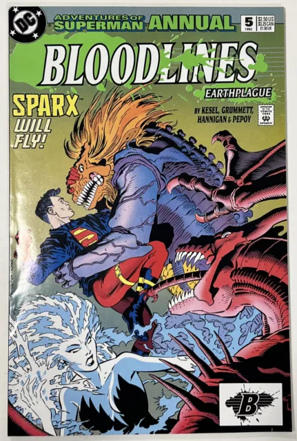 Adventures of Superman Annual #5 NM Bloodlines Earthplague DC Comics 1993
