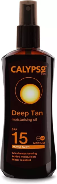 Calypso Deep Tanning Monoi Tahiti Oil Spray with SPF15 200 ml CALT15MON