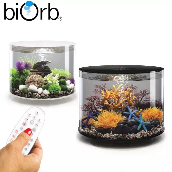 Oase BiOrb Tube 35 Aquarium Fish Tank MCR LED Lighting Filter Black / White 35L