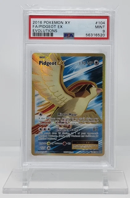 Pokemon card - Pidgeot EX - Evolutions - 104/108 - PSA 9 - Mint
