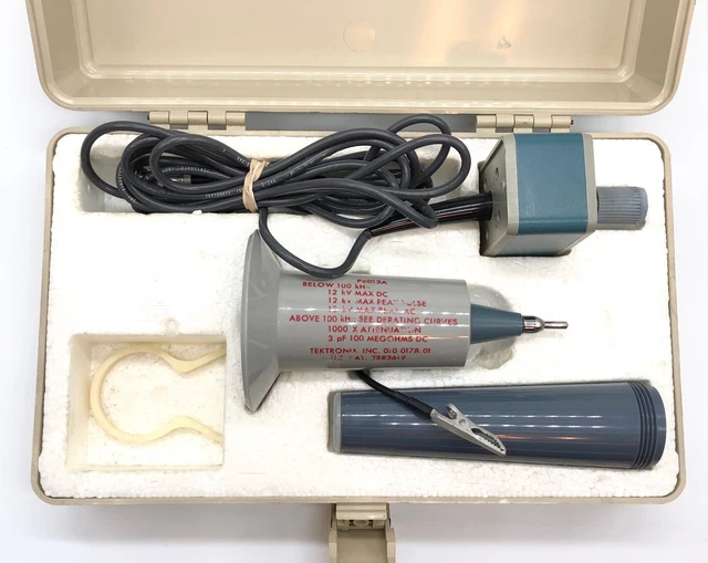 Tektronix P6013A High Voltage Probe w/ Compensating Box in Case
