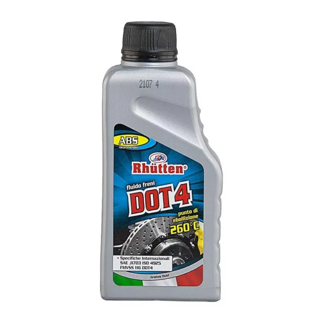 Liquido fluido olio freni per auto moto DOT4 brake fluid Rhutten 250 ml