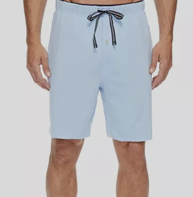 Nautica Men's Blue Knit Pajama Sleepwear Elastic Knit Sleep Shorts Size S