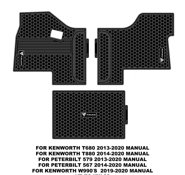 Peterbilt 579 567 All Weather Rubber Floor Mats
