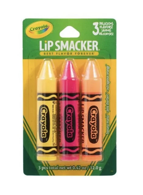 LIP SMACKER Crayola Lip Balm Trio, New