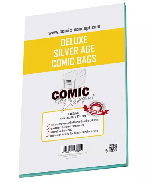 Comic Concept Comic Concept Deluxe Comic Bags Silver Size (100 St.)