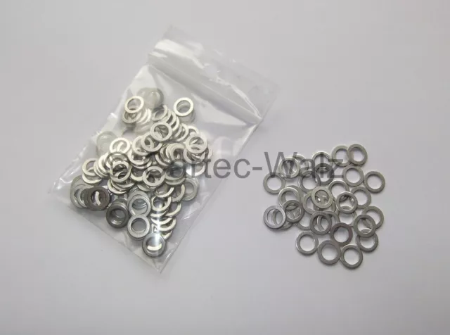 100 Piezas Anillo de Aluminio Junta de Anillo Al 5x9x1, 0mm DIN7603 Forma A