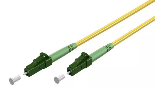 Glasfaserkabel (FTTH), Singlemode (OS2) Gelb (Simplex) 10m, LC-APC > LC-APC