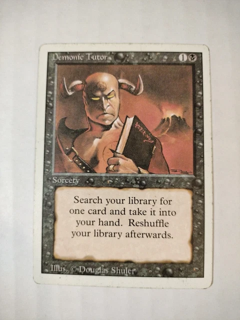 MTG Demonic Tutor Revised Edition Regular Uncommon LP