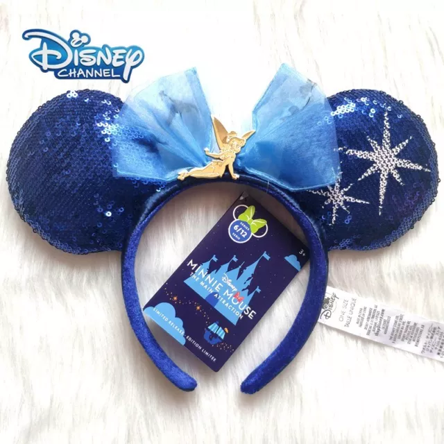 Disney Parks June Peter Pan Sequin Tinker Bell Ears Minnie Mouse Headband