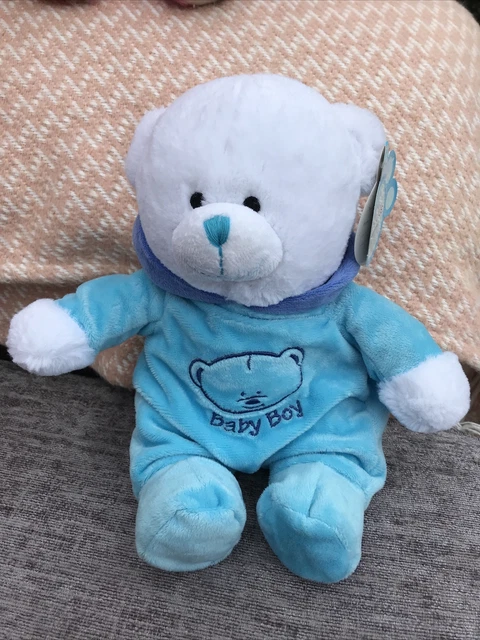 CUDDLES COLLECTION BLUE baby boy Soft Plush Toy Card Factory teddy