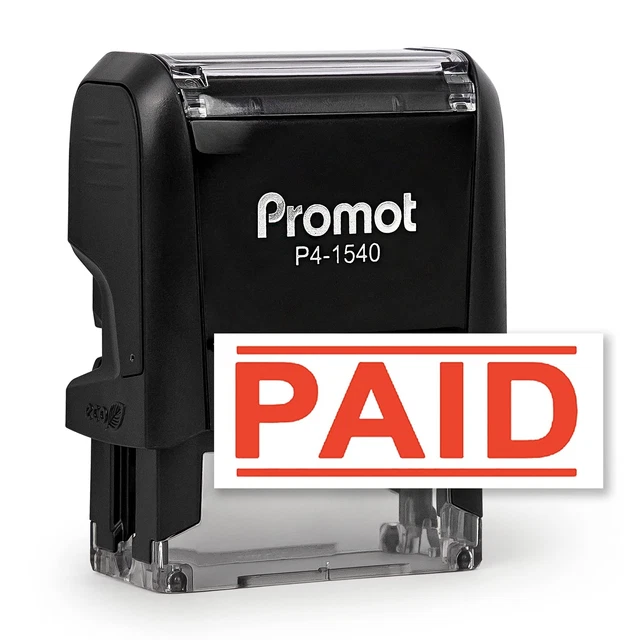 Paid Stamp Self Inking Stamp - Paid Stamp for Office, Accounts Payable Stamp
