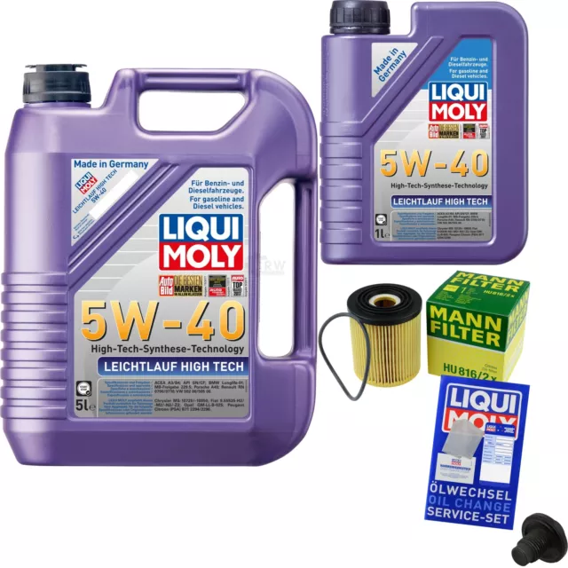 filtro de aceite Man 6 L Liqui Moly Buen Funcionamiento Tech 5W-40 para Mini