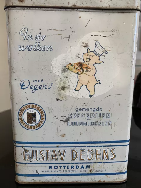 OLD TIN BOX Gustav Degens Ancienne Bo te T le Litho Cochon 1930