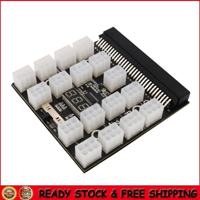 12V ATX 17x 6Pin Power Supply Breakout Board for Ethereum ETH BTC Mining Miner