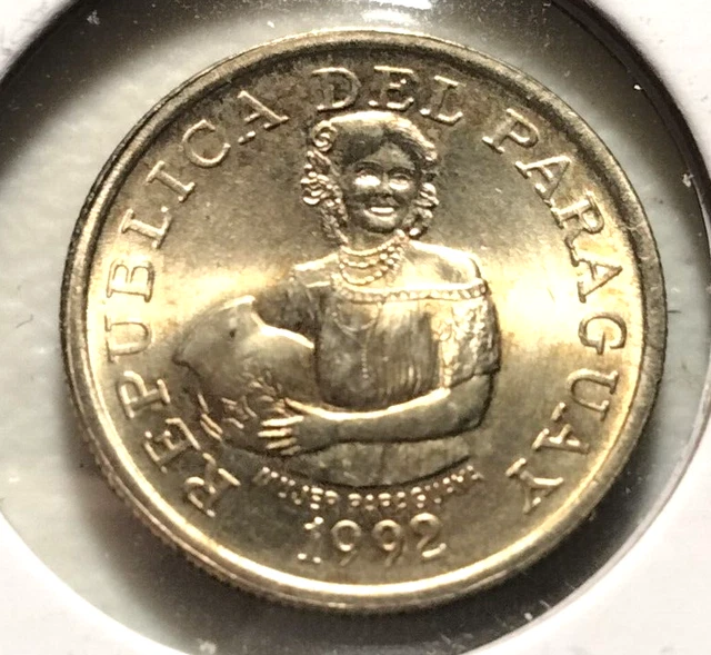 1992  Paraguay 5 Guaranies Coin - KM#166A - Combined Shipping - (INV#9430)