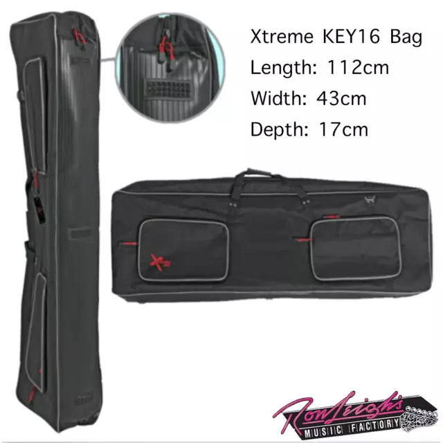 Xtreme KEY16 Heavy Duty Black Waterproof Keyboard / Digital Piano Bag