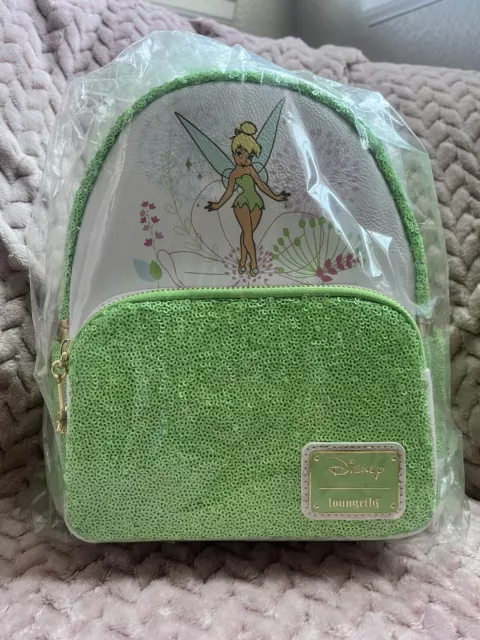 Loungefly Disney Tinkerbell Sequin Mini Backpack NWT