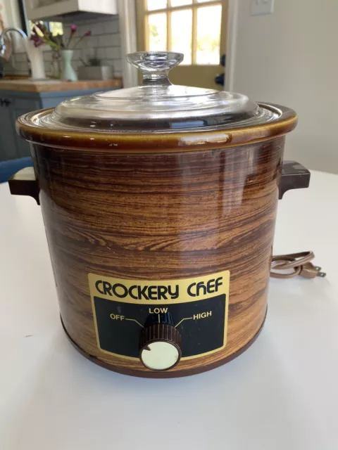 Vintage Crockery Chef Crock Pot Electric Slow Cooker Model #1015