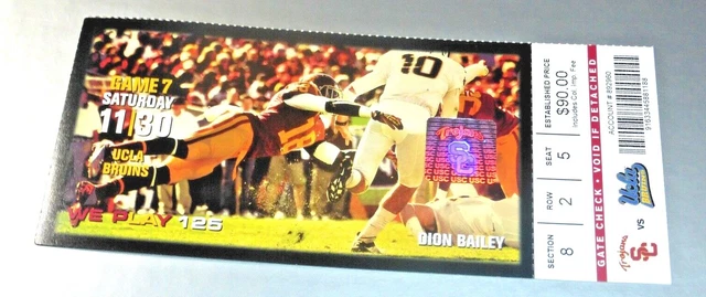 2013 Usc Trojans Vs Ucla Bruins Football Full Ticket~Dion Bailey 11/30/2013