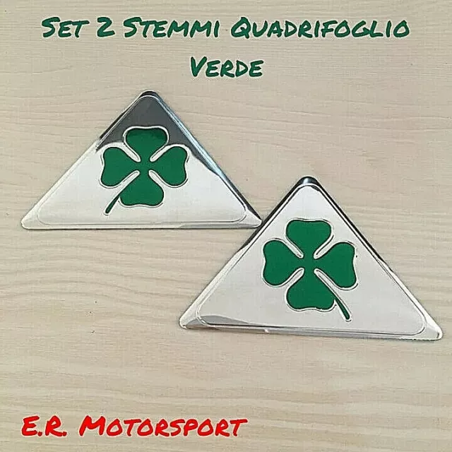 KIT 2 Stemmi Laterali Logo QUADRIFOGLIO VERDE Alfa Romeo