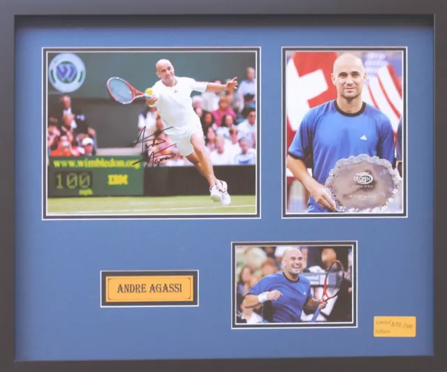 New Andre Agassi Signed Limited Edition Memorabilia Framed