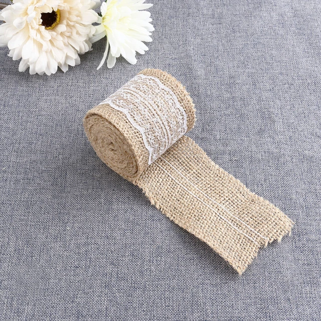 Toile Jute Naturelle Lot 8 Rubans Toile De Jute Naturel - 16m Total - 8 Couleurs - 6cm Large - DIY Déco Mariage Ruban Craft Diy