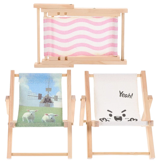 3 Pcs Mini Beach Chair House Model Miniature Lounge Tiny Prop Intelligent
