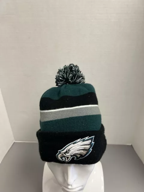 Philadelphia Eagles Beanie Hat One Size Stretch Green Cuffed New Era NFL Adults