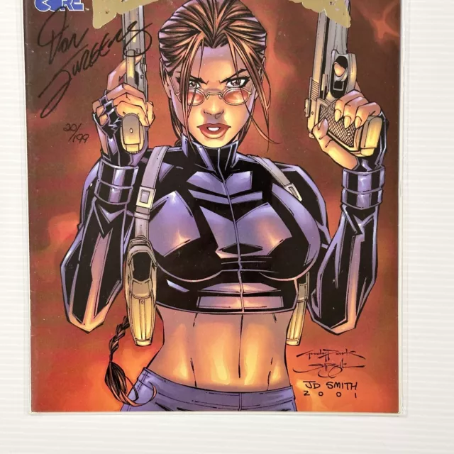 Tomb Raider #1/2 2001 NM Signed by Dan Jurgens Dynamic Forces 20/199 3