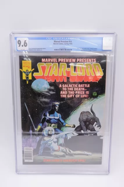 1978 Marvel Preview 14 CGC 9.6 STAR-LORD SWORD IN THE STAR White Pages