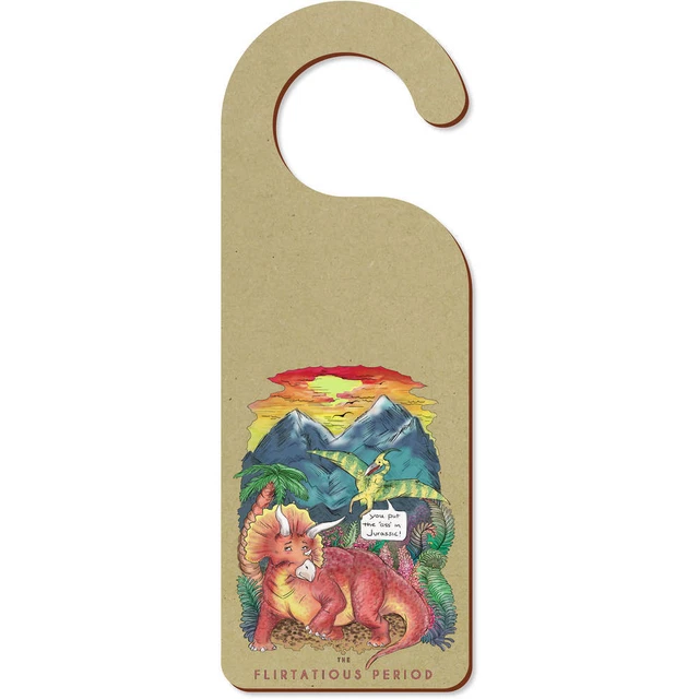'Dinosaurio pterodáctilo coqueteante' 200 mm x 72 mm colgador de puerta (DH00034863)