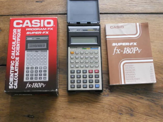 CASIO - Calculatrice Scientifique fx-180Pv - SUPER FX avec boite et notice CASIO - Calculatrice Scientifique fx-180Pv - SUPER FX avec boite et notice