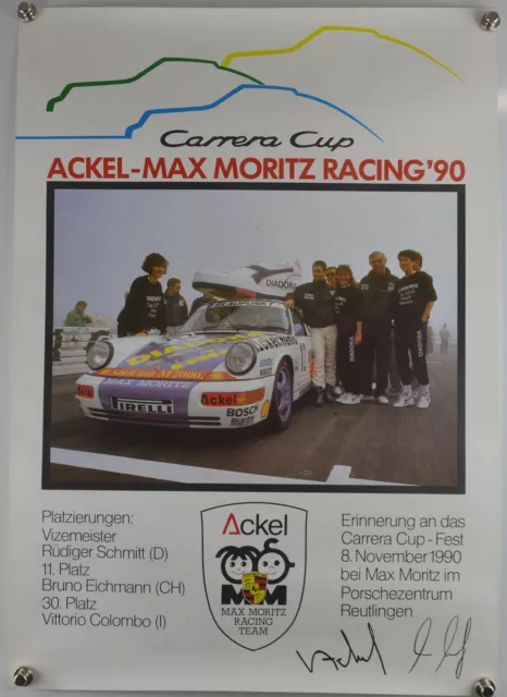 Plakat Poster Porsche 911 Carrera Cup Ackel-Max Moritz Racing Team Event 1990