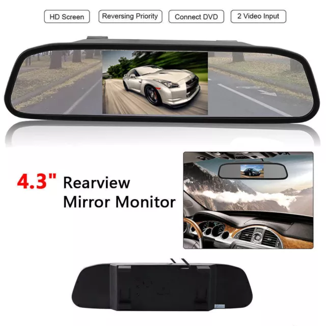 4.3 Inch HD Rear View Mirror Screen Monitor For Car Reverse Backup Camera