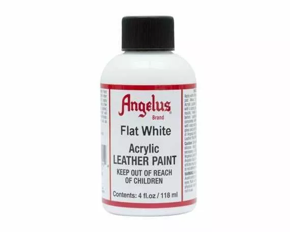 Angelus Acrylic paint FLAT WHITE - LARGE 118ml - For Leather & Synthetic AU