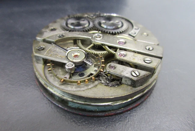 Mouvement Mécanique à Clé Pour Montre De Poche - Diamètre 33mm, Balancier Fonctionnel, Occasion Bon état
