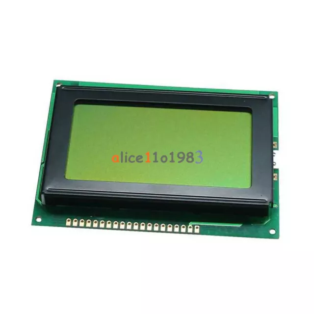 5V 12864 LCD Display Module 128x64 Dots Graphic Matrix Yellow green Backlight