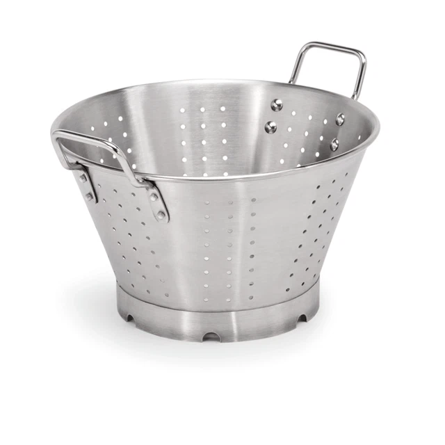 Edelstahl Sieb Nudelsieb Seiher Ø 40 cm H 22,5 cm Lochung 5 mm NEU