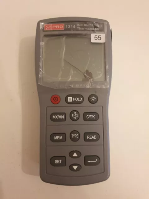 RS PRO 1314 Digitalthermometer, E, J, K, N, R, S, T Sonde, 2 Eingänge (C55)
