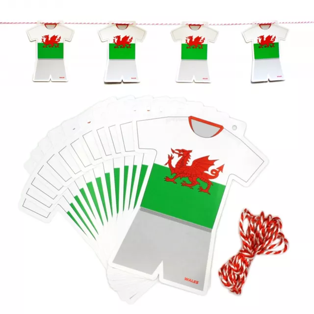 3 Meter  WORLD CUP WELSH WALES BUNTING - ENGLAND KITS 2022