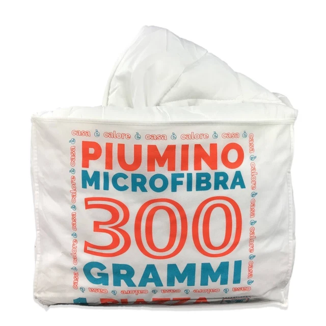 PIUMINO Letto Sintetico BIANCO INVERNALE 300 gr./mq. Caldo e Morbido