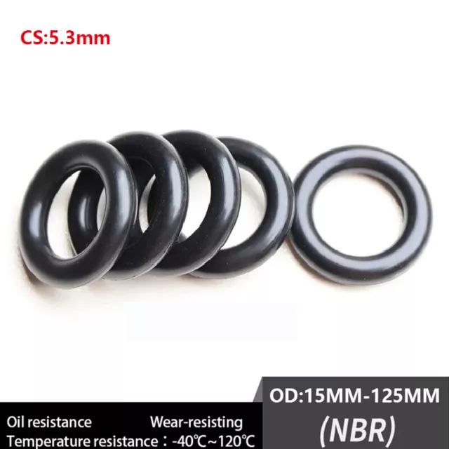 O-Ring Sealing Wire Diameter 5.3mm Oil Resistant NBR Nitrile Butadiene Rubber