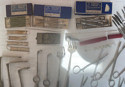 alte Arzt besteck instrumente koffer Tierarzt Chirurgische Instrumente 2